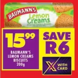 Shoprite Baumann's lemon creams biscuits offer