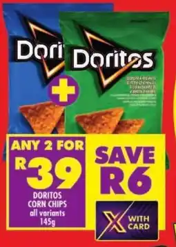 Shoprite Doritos corn chips all variants offer