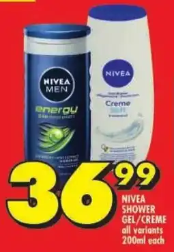 Shoprite Nivea shower gel/ creme all variants offer