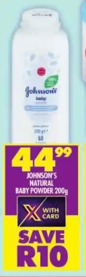 Shoprite Johnson's natural baby powder offer