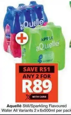 Checkers aQuellé Still/Sparkling Flavoured Water offer