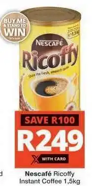 Checkers Nescafé Ricoffy Instant Coffee 1.5kg offer