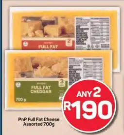 Pick n Pay PnP Full Fat Cheese Assorted 700g offer
