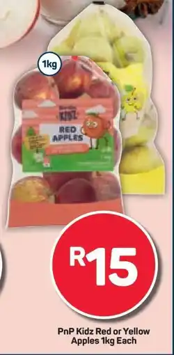 Pick n Pay PnP Kidz Red or Yellow Apples 1kg Each offer