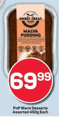 Pick n Pay PnP Warm Desserts Assorted 450g Each offer