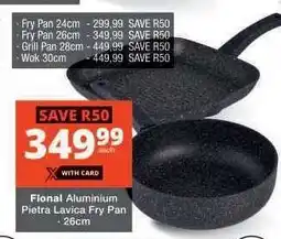 Checkers Flonal Aluminium Pietra Lavica Fry Pan - 26cm offer