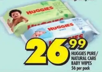 Shoprite Huggies pure/ natural care baby wipes offer