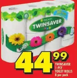 Shoprite Twinsaver 1-ply toilet rolls offer