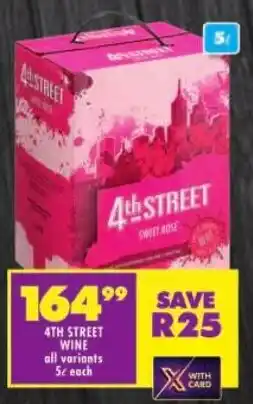 Shoprite 4th street wine all variants offer