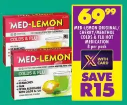 Shoprite Med-lemon original/ cherry/ menthol colds & flu hot medication offer