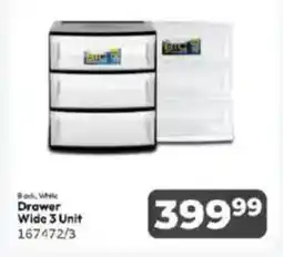 Crazy Plastics Drawer Wide 3 Unit offer