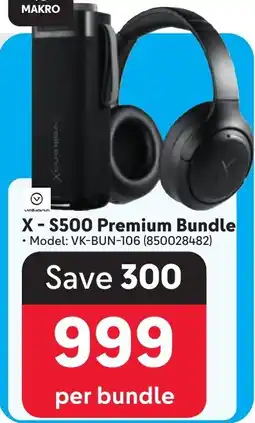 Makro Volkano X-S500 Premium Bundle offer