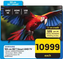 Makro SAMSUNG 165 cm 65" Smart UHD TV offer