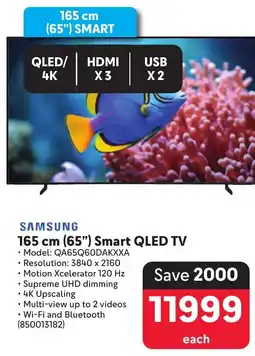 Makro SAMSUNG 165 cm 65" Smart QLED TV offer