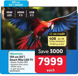 Makro Hisense 139 cm 55" Smart Mini LED TV offer