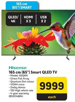 Makro Hisense 165 cm 65" Smart QLED TV offer