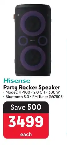 Makro Hisense Party Rocker Speaker offer