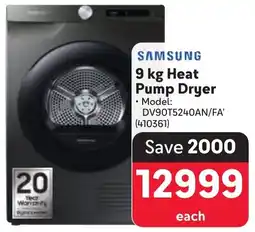 Makro SAMSUNG Heat Pump Dryer offer
