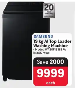 Makro SAMSUNG Al Top Loader Washing Machine offer