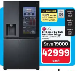 Makro LG Side-by-Side InstaView Fridge offer