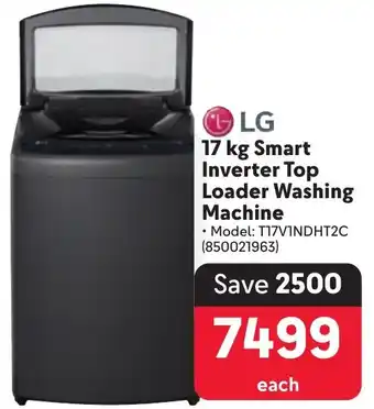 Makro LG Smart Inverter Top Loader Washing Machine offer