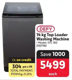Makro DEFY Top Loader Washing Machine offer