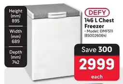 Makro DEFY Chest Freezer offer