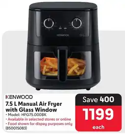Makro KENWOOD Manual Air Fryer with Glass Window offer
