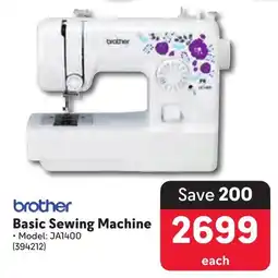 Makro Brother Basic Sewing Machine offer