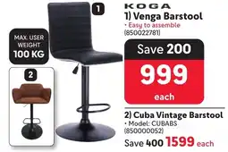Makro KOGA Venga Barstool offer