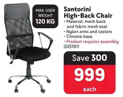 Makro Santorini High-Back Chair offer
