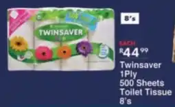 President Hyper Twinsaver 1Ply 500 Sheets Toilet Tissue offer