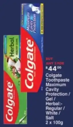 President Hyper Colgate Toothpaste Maximum Cavity Protection/ Gel/ Herbal Regular/ White/ Salt offer