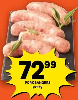 FoodWorld Pork bangers offer