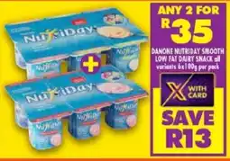FoodWorld Danone nutriday smooth low fat dairy snack all variants offer