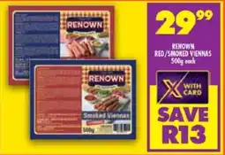 FoodWorld Renown red/ smoked viennas offer