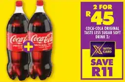 FoodWorld Coca-cola original taste less sugar soft drink offer