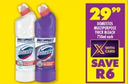 FoodWorld Domestos multipurpose thick bleach offer