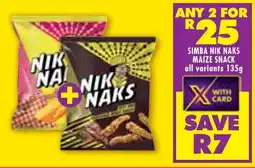 FoodWorld Simba nik naks maize snack offer