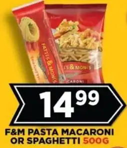 Goal Supermarket F&m pasta macaroni or spaghetti offer