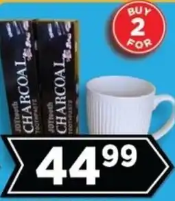 Goal Supermarket Andys charcoal toothpaste & free cup offer