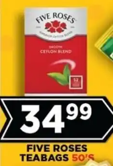 Goal Supermarket Five roses teabags offer