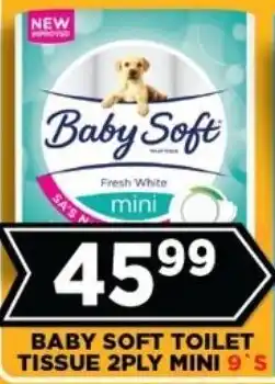 Goal Supermarket Baby soft toilet tissue 2ply mini offer
