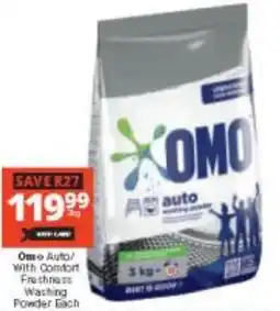 Checkers Omo Auto/ With Comfort Freshness Washing Powder Each offer