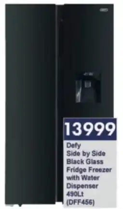 President Hyper Defy Side by Side Black Glass Fridge Freezer with Water Dispenser offer