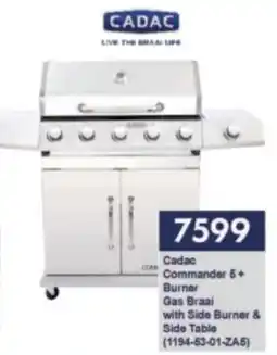 President Hyper Cadac Commander 5+ Burner Gas Braai with Side Burner & Side Table offer