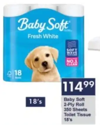 President Hyper Baby Soft 2-Ply Roll 350 Sheets Toilet Tissue offer