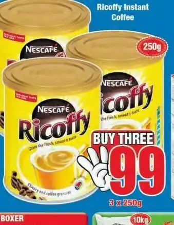 Boxer Nescafé ricoffy 3 offer