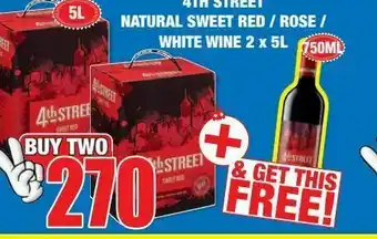 Boxer Liquors 4th street wine 2 offer