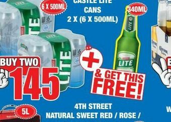 Boxer Liquors Castle lite beer 2 offer